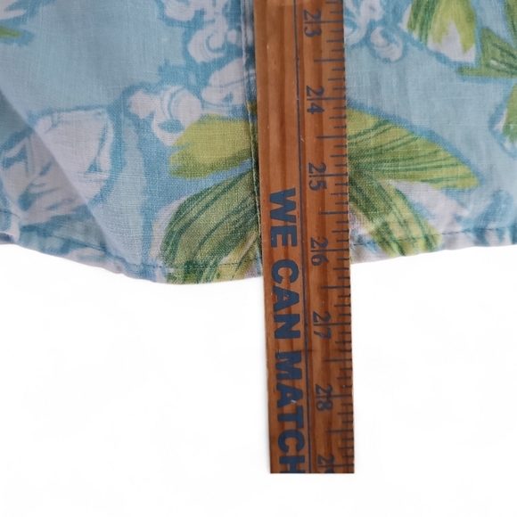 JM Collection 100% Linen Floral Button Front Shirt Women’s Plus 18W Resortwear - Picture 14 of 16